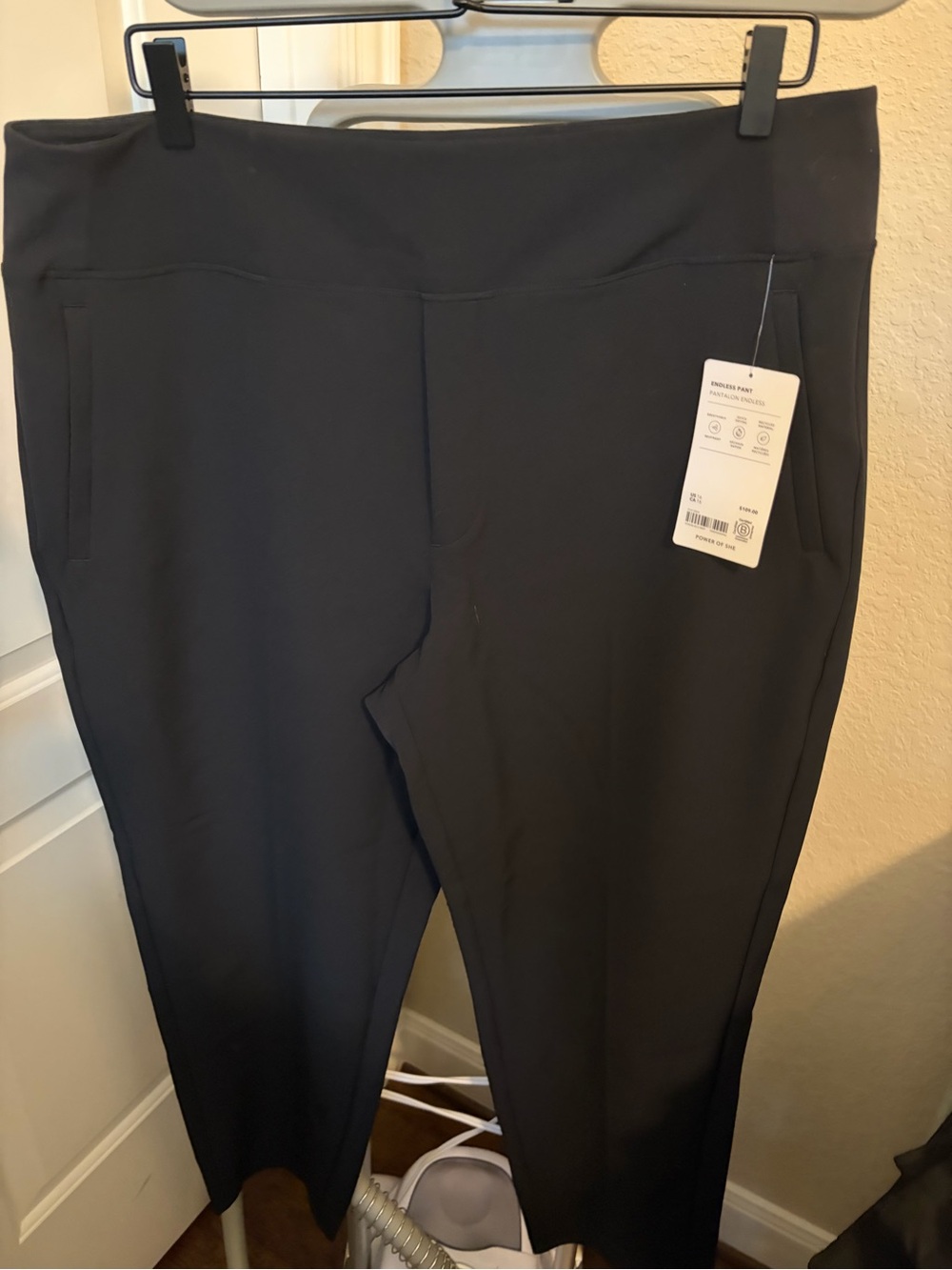 Athleta Black Straight-Leg Ponte Pull-On Pants